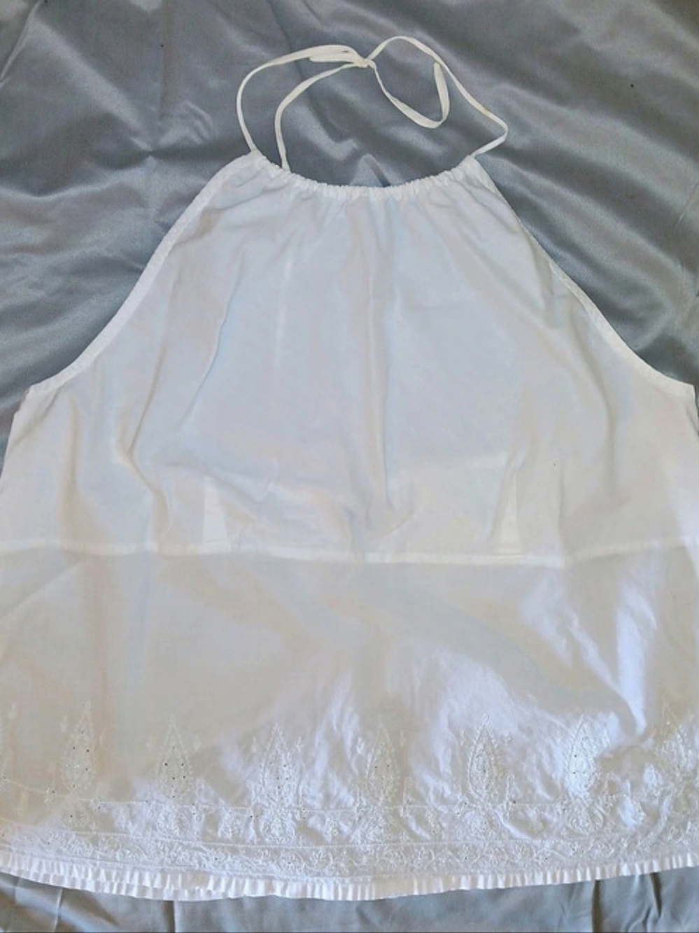 Venezia Jeans Couture Vintage Camisole/Halter White Beaded & Embroidered Size 28